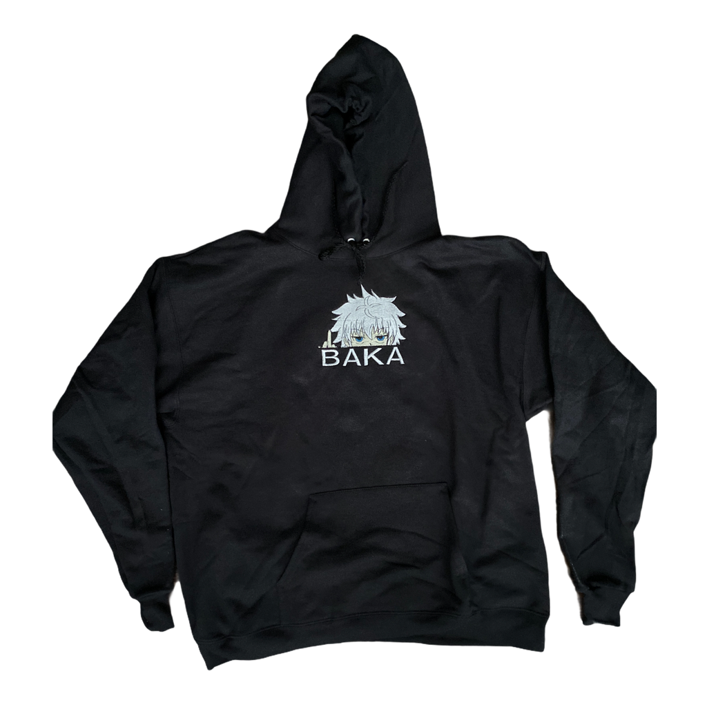 Embroidered Killua Baka Hooded Sweatshirt