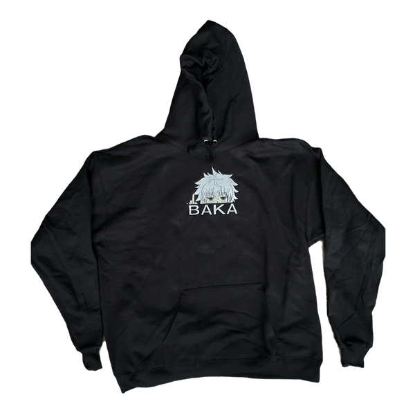 Embroidered Killua Baka Hooded Sweatshirt