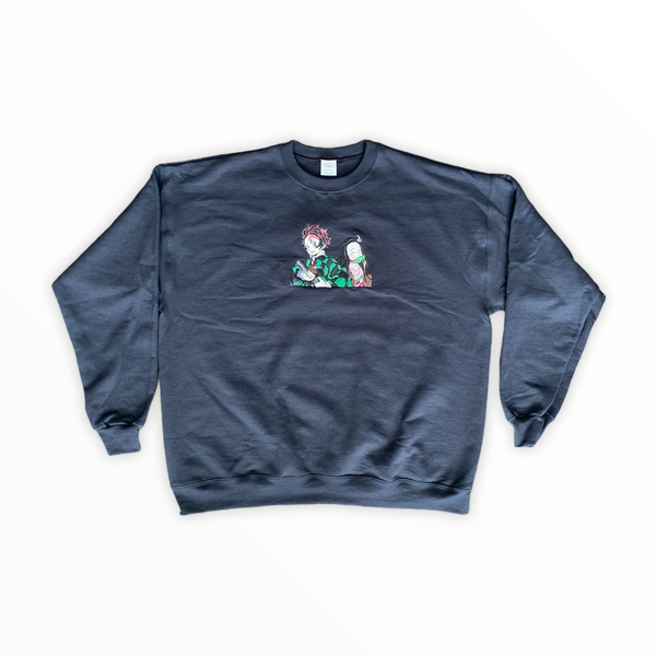 Embroidered Demon Slayer Crewneck Sweatshirt