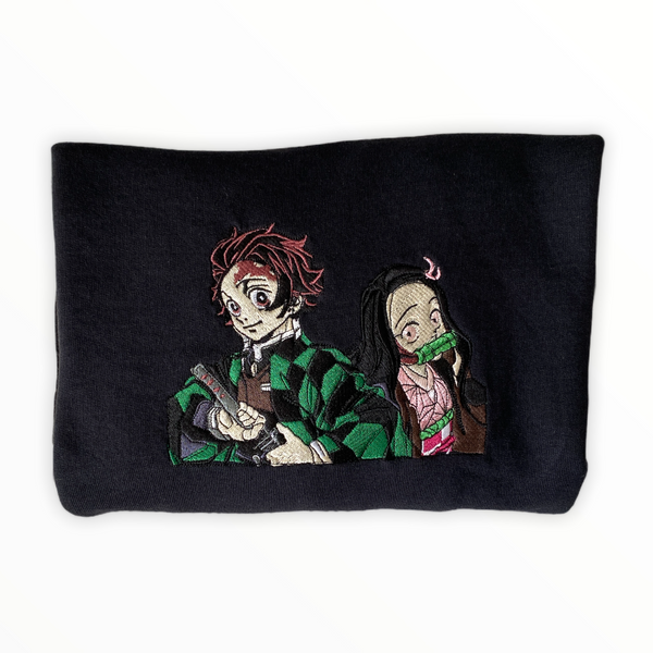 Embroidered Demon Slayer Crewneck Sweatshirt