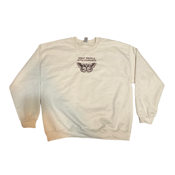 Embroidered Treat People With Kindness Crewneck Sweatshirt