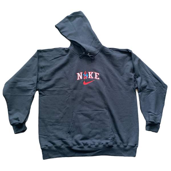 Embroidered Spiderman Logo Hooded Sweatshirt