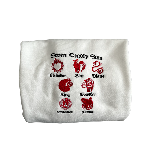 Custom Seven Deadly Sins Crewneck Sweatshirt