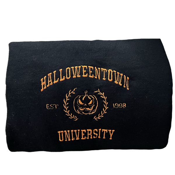 Custom Embroidered Halloween Town Crewneck Sweatshirt