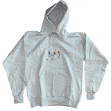 Custom Embroidered Dancing Skeletons Hooded Sweatshirt