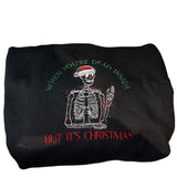 Custom Embroidered Dead Inside Hooded Sweatshirt