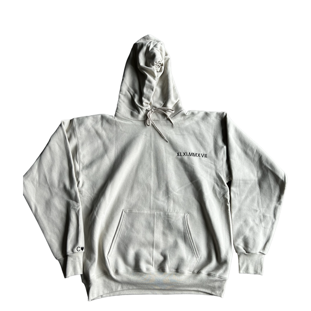 Roman Numeral & Initial Hooded Sweatshirt
