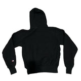 Thrifted Black Champion Hooded Sweatshirt