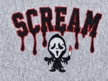 Custom Embroidered SCREAM Hooded Sweatshirt