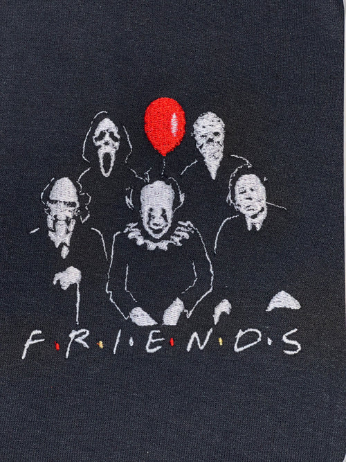 Custom Embroidered Spooky Friends Crewneck Sweatshirt