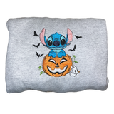 Custom Embroidered Stitch In Pumpkin Crewneck Sweatshirt