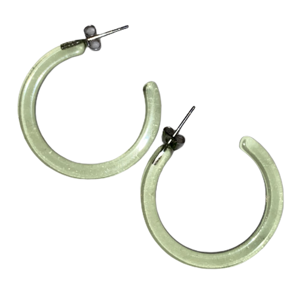 Machete Mini Hoop Earrings in Lime